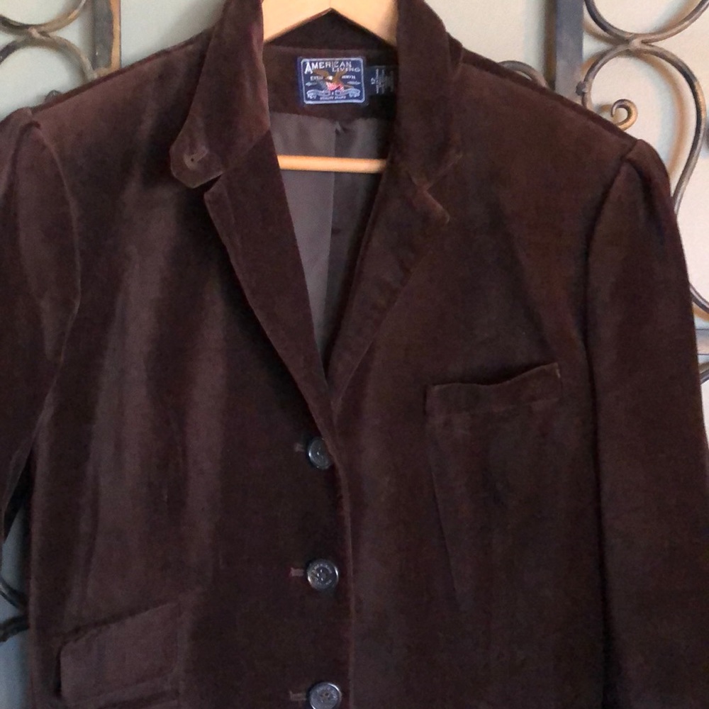 Pretty dark brown velvet American Living jacket